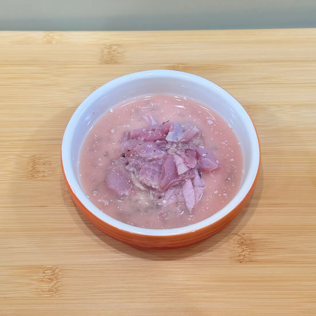 Cats That Raw food mixed with water in a bowl